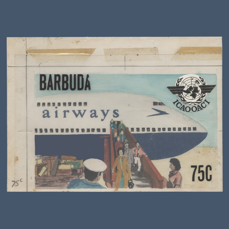 Barbuda 1979 ICAO Anniversary watercolour artwork