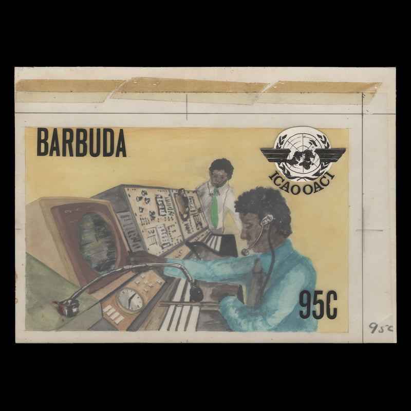 Barbuda 1979 ICAO Anniversary watercolour artwork