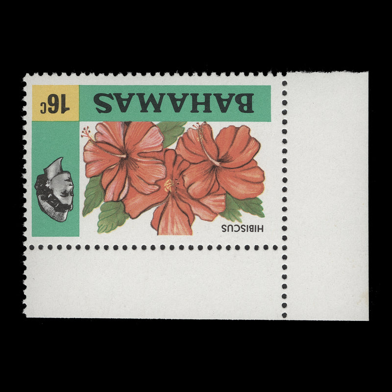 Bahamas 1979 (Variety) 16c Hibiscus with inverted watermark