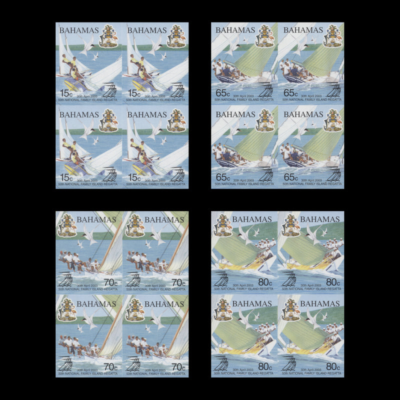 Bahamas 2003 Family Island Regatta Anniversary imperf proof blocks