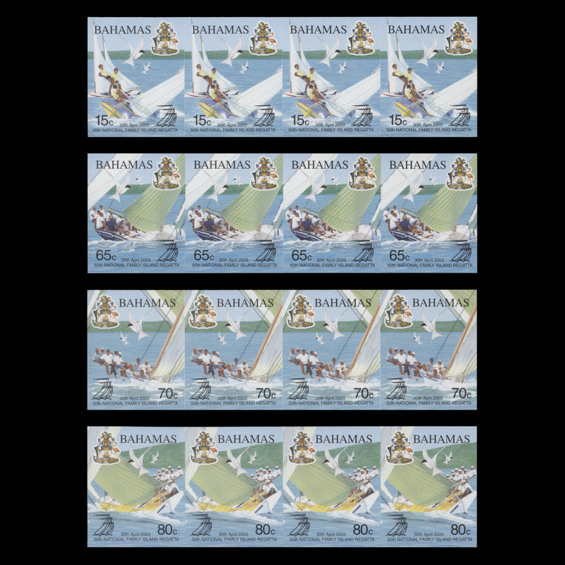 Bahamas 2003 Family Island Regatta Anniversary imperf proof strips