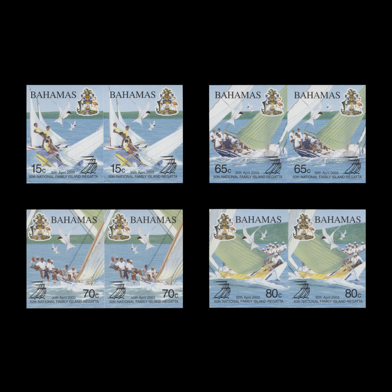 Bahamas 2003 Family Island Regatta Anniversary imperf proof pairs