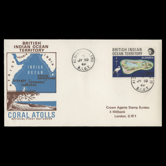 BIOT 1969 Aldabra first day cover