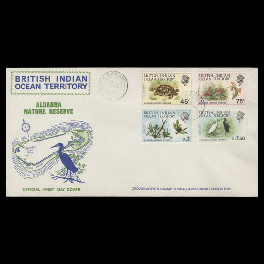 BIOT 1971 Aldabra Nature Reserve first day cover
