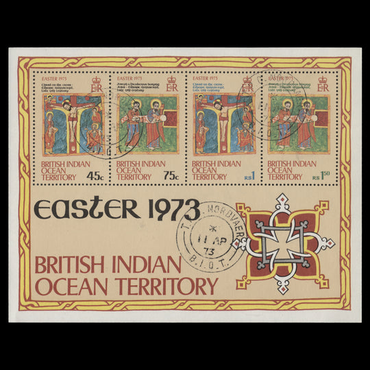 BIOT 1973 (Used) Easter miniature sheet