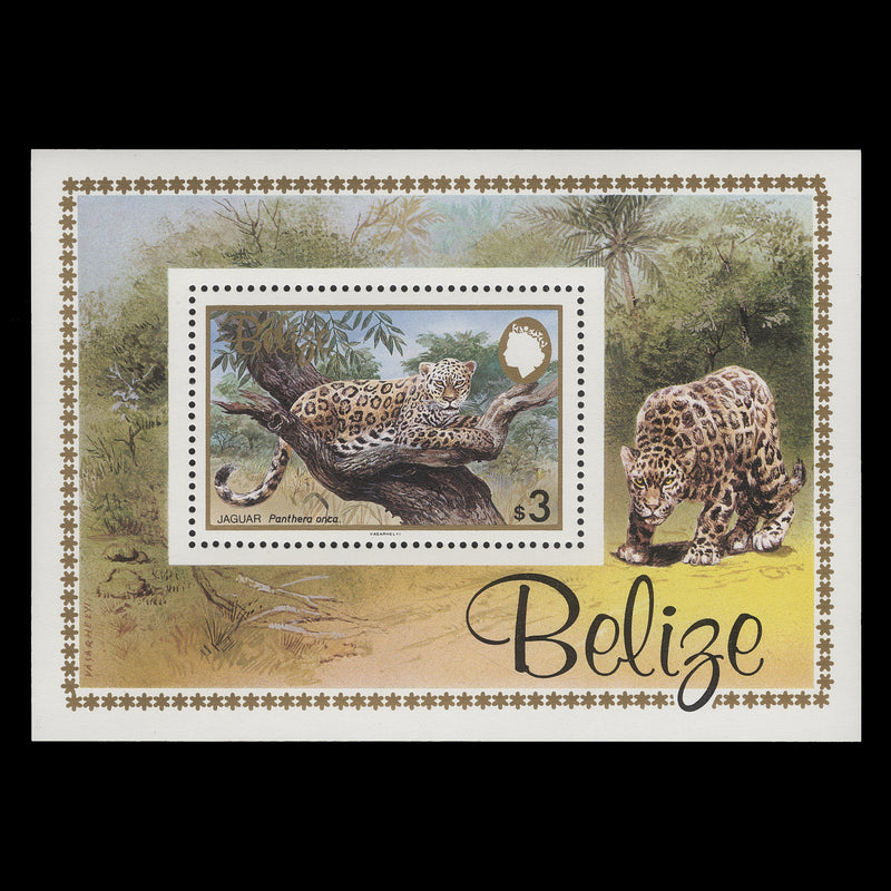 Belize 1983 (MNH) $3 Jaguar miniature sheet