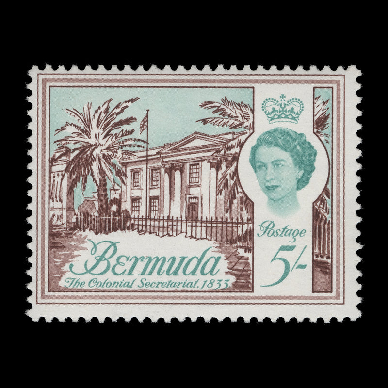 Bermuda 1970 (Variety) 60c/5s Colonial Secretariat missing surcharge