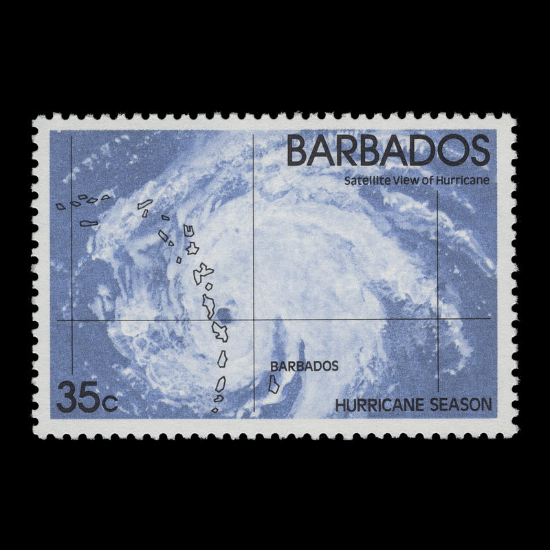 Barbados 1981 (Variety) 35c Hurricane Season with watermark to right