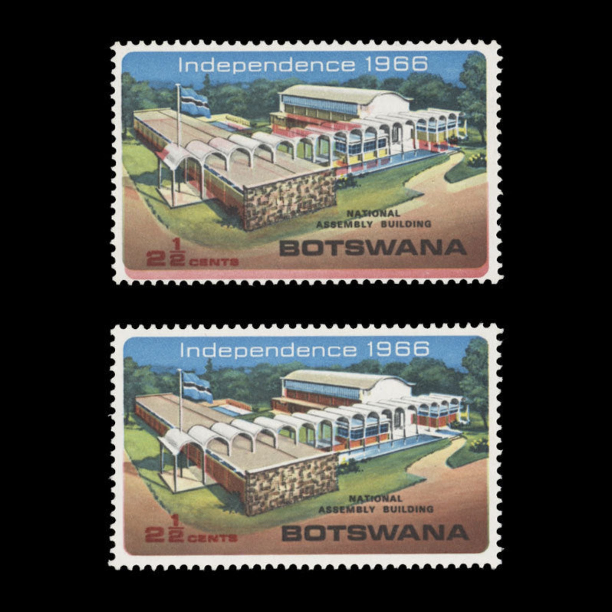 Botswana 1966 (Variety) 2½c Independence with red shift – ZEBOOSE.COM