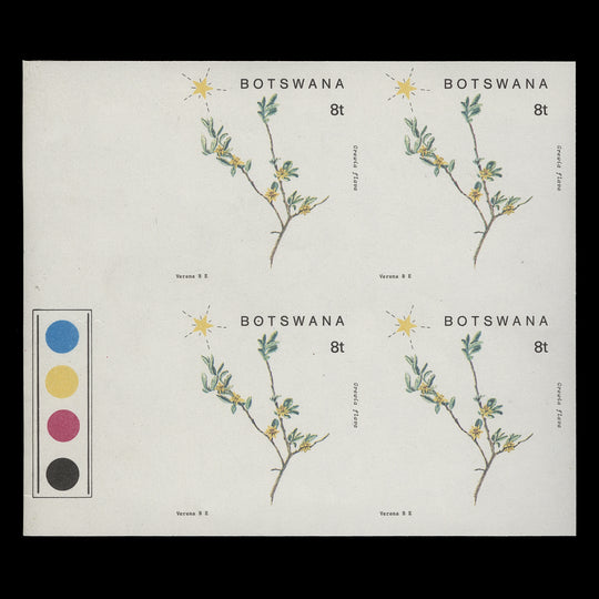 Botswana 1988 Christmas/Grewia Flava imperf proof block