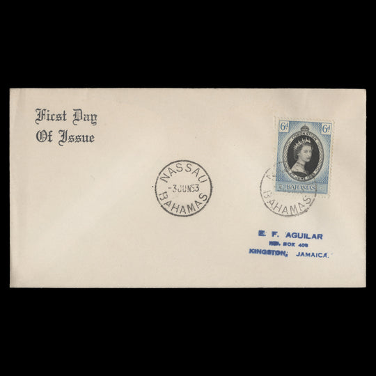 Bahamas 1953 Coronation first day cover, NASSAU