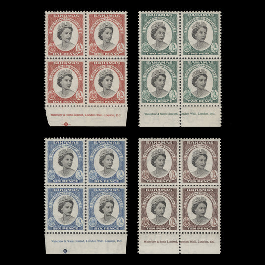 Bahamas 1959 (MNH) Postage Stamp Centenary imprint blocks