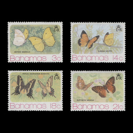 Bahamas 1975 (MNH) Butterflies set