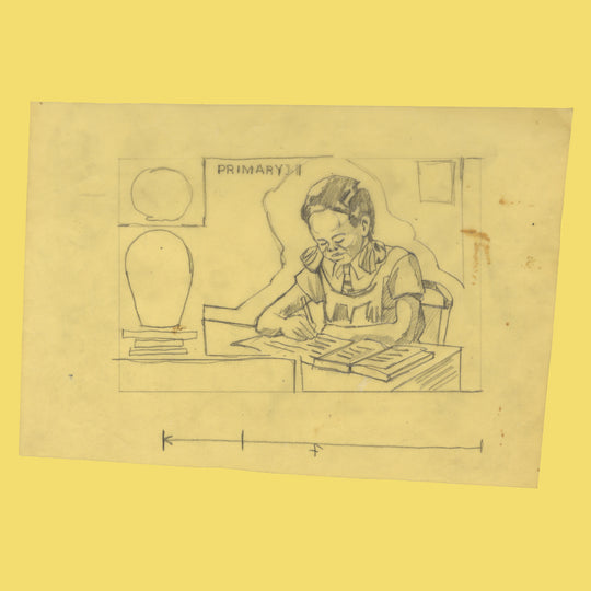 Barbados 1970 Primary Schoolgirl/UN Anniversary pencil essays by Victor Whiteley