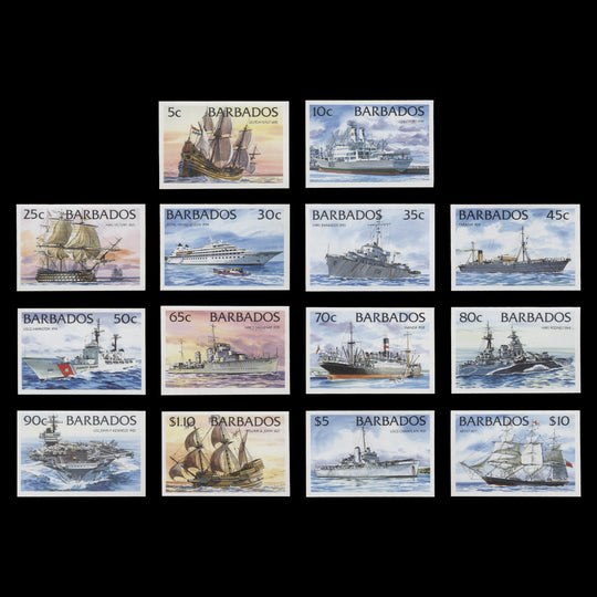 Barbados 1994 Ships Definitives imperf proof singles