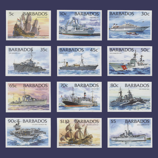 Barbados 1996 Ships Definitives imperf proof singles