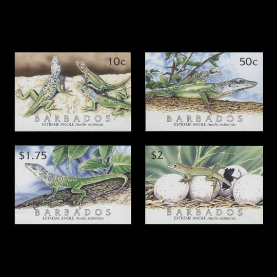 Barbados 2005 Extreme Anole imperf proof singles
