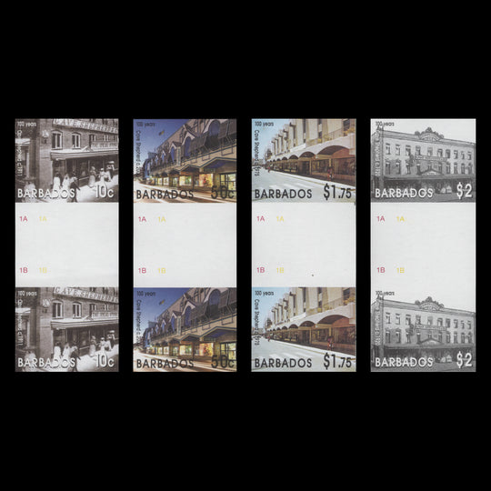 Barbados 2006 Cave Shepherd Centenary imperf proof gutter pairs