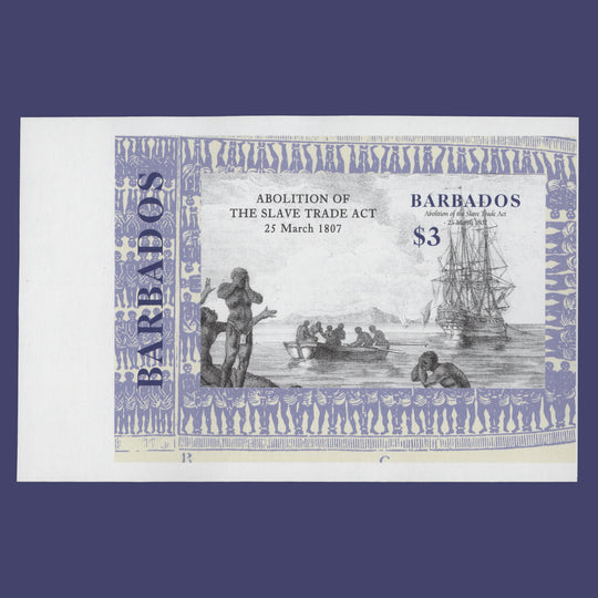 Barbados 2007 Abolition of Slavery Bicentenary imperf proof miniature sheet