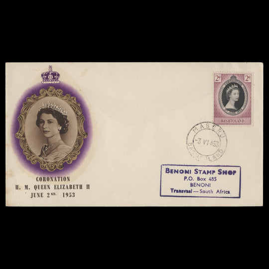 Basutoland 1953 Coronation first day cover, MASERU