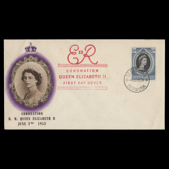 Bermuda 1953 Coronation first day cover, ST GEORGES