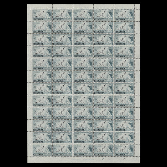 Bermuda 1953 (MNH) 6d White-Tailed Tropic Bird plate 1–1 pane of 60 stamps