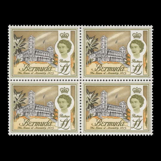 Bermuda 1962 (MNH) £1 House of Assembly block