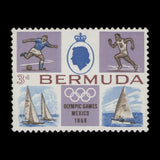 Bermuda 1968 (Variety) 3d Olympic Games, Mexico missing red-brown