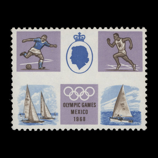 Bermuda 1968 (Variety) 3d Olympic Games, Mexico missing red-brown