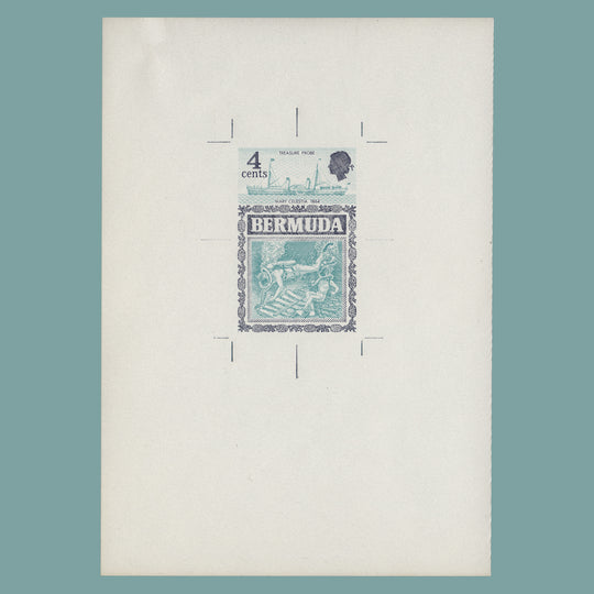 Bermuda 1969 Salvaged Treasure unadopted litho proof