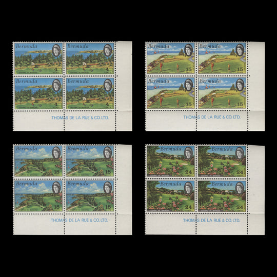 Bermuda 1971 (MNH) Golfing imprint blocks