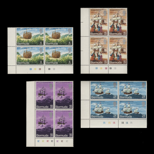 Bermuda 1971 (MNH) Voyage of the Deliverance plate blocks