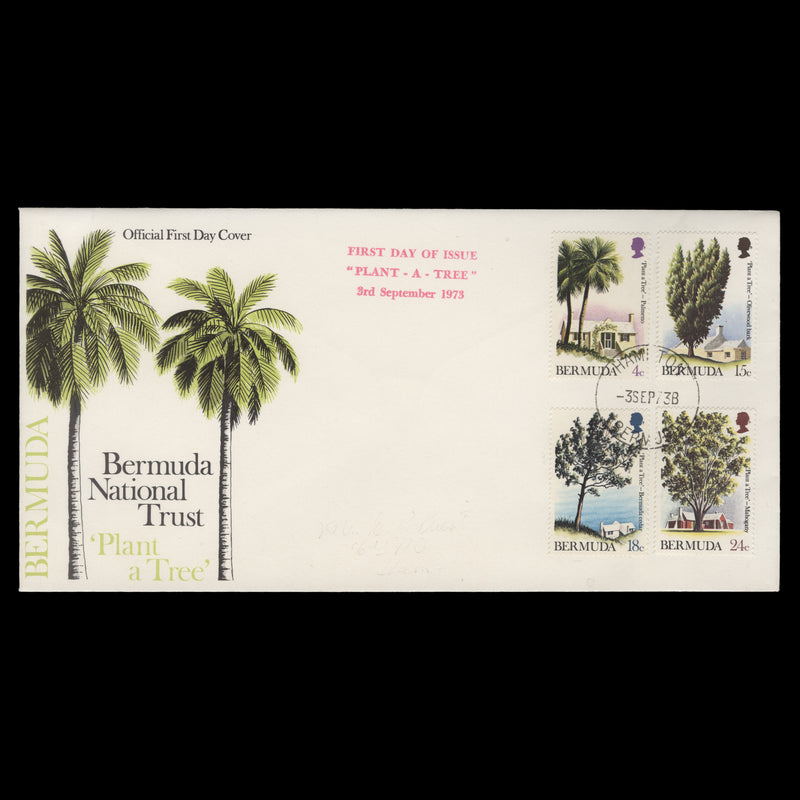 ermuda 1973 Tree Planting Year first day cover, HAMILTON