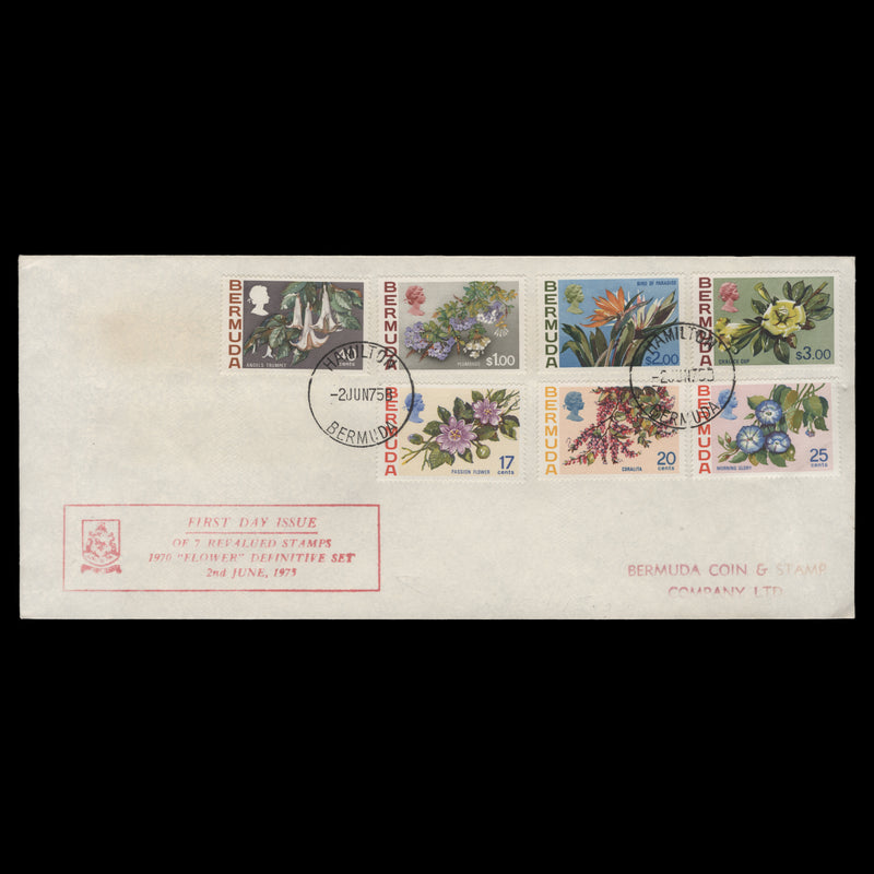 Bermuda 1975 Flowers Definitives first day cover, HAMILTON