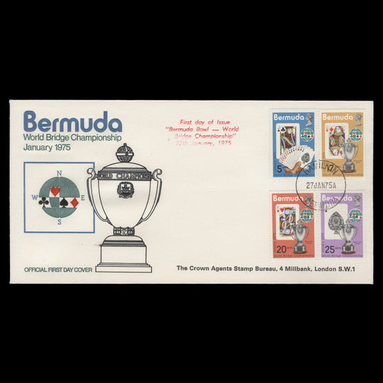 Bermuda 1975 World Bridge Championships first day cover, HAMILTON