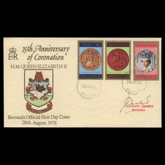 Bermuda 1978 Coronation Anniversary first day cover, HAMILTON