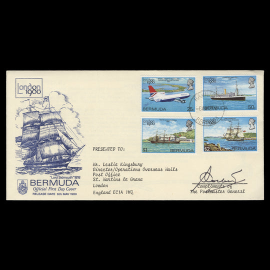 Bermuda 1980 Stamp Exhibition, London first day cover, HAMILTON