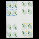 Biafra 1969 Independence Anniversary imperf cross-gutter progressive proof blocks
