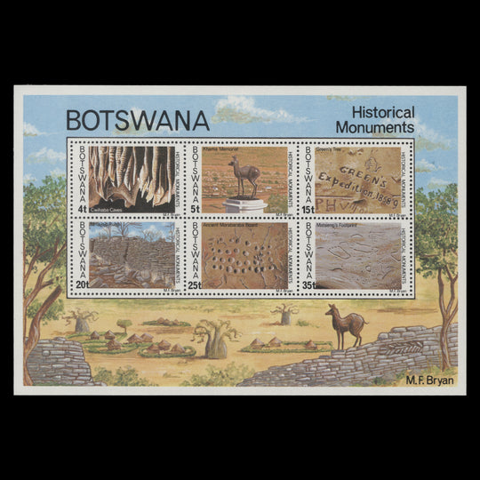 Botswana 1977 (MNH) Historical Monuments miniature sheet