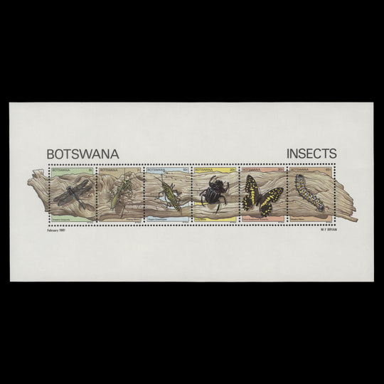 Botswana 1981 (MNH) Insects miniature sheet