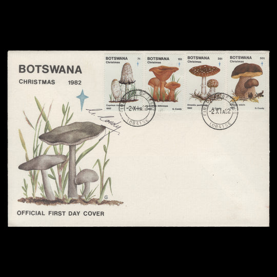 Botswana 1982 Fungi/Christmas first day cover signed by Gillian Condy