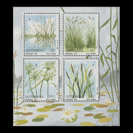 Botswana 1987 (MNH) Christmas/Grasses and Sedges miniature sheet