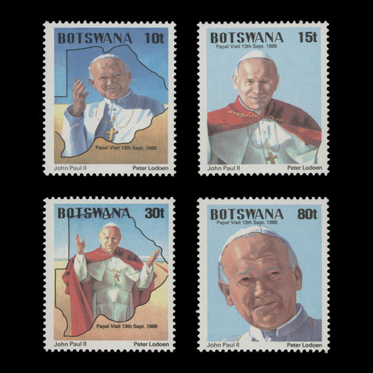 Botswana 1988 (MNH) Pope John Paul II Visit set