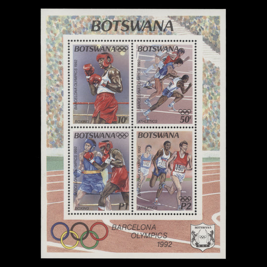 Botswana 1992 (MNH) Olympic Games, Barcelona miniature sheet