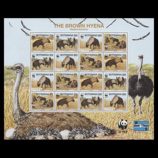 Botswana 1995 (MNH) Brown Hyena sheetlet