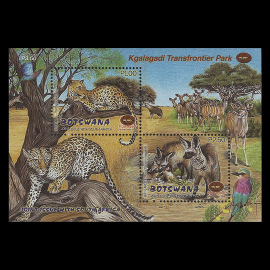 Botswana 2001 (MNH) Kgalagadi Transfrontier Wildlife Park miniature sheet