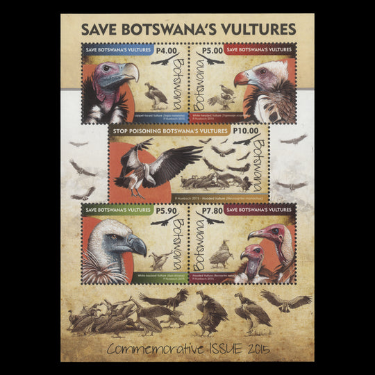Botswana 2015 (MNH) Vultures miniature sheet