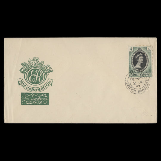 British Honduras 1953 Coronation first day cover, BELIZE