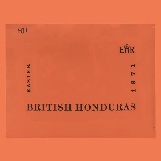 British Honduras 1971 Flowers/Easter acetate of textual elements