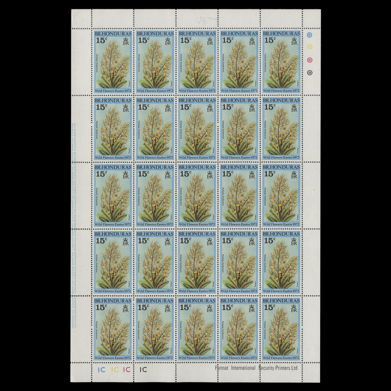 British Honduras 1972 (MNH) Easter panes of 25 stamps